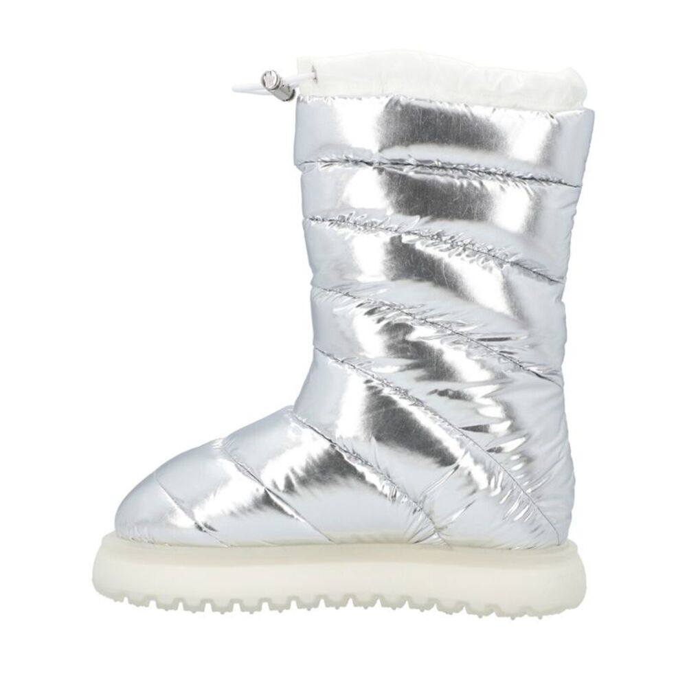 MONCLER Womens Silver Snap Pocket Patch Gaia Round Toe Platform Winter Boots 37 - Picture 3 of 4